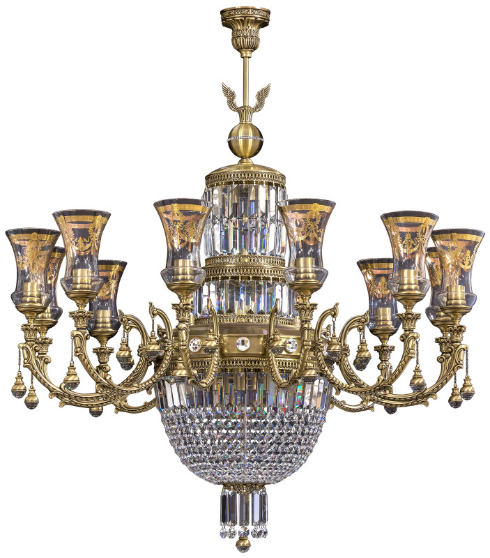 Люстра на штанге Kutek SIENNA-CRYSTAL SWAROVSKI SIE-ZW-12(P) в Санкт-Петербурге