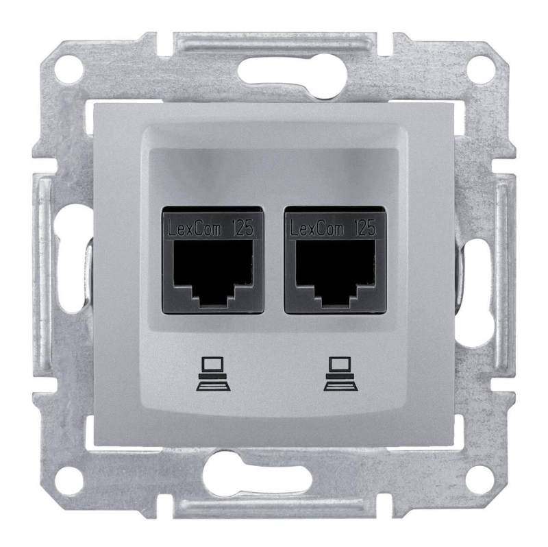 Розетка компьютерная 2хRJ45 Schneider Electric Sedna UTP SDN4800160 в Санкт-Петербурге