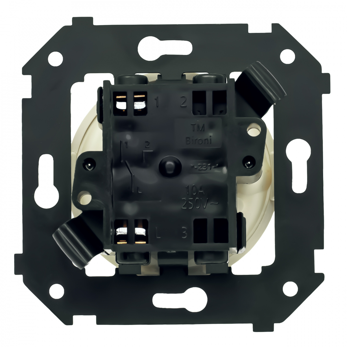 Выключатель 1-кл скрытый монтаж тумблерный Bironi B3-230-211M в Санкт-Петербурге