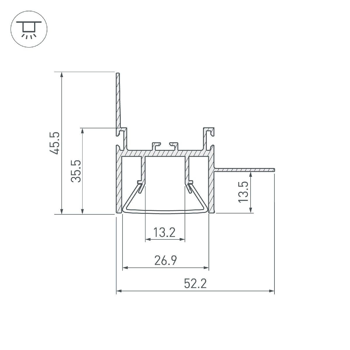 Алюминиевый профиль Arlight FOLED-WALL-3000 044857 в Санкт-Петербурге