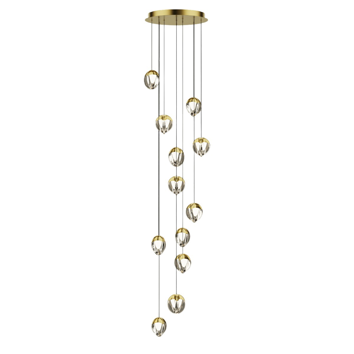 Каскадная люстра Delight Collection MD24001033-12A gold/clear в Санкт-Петербурге