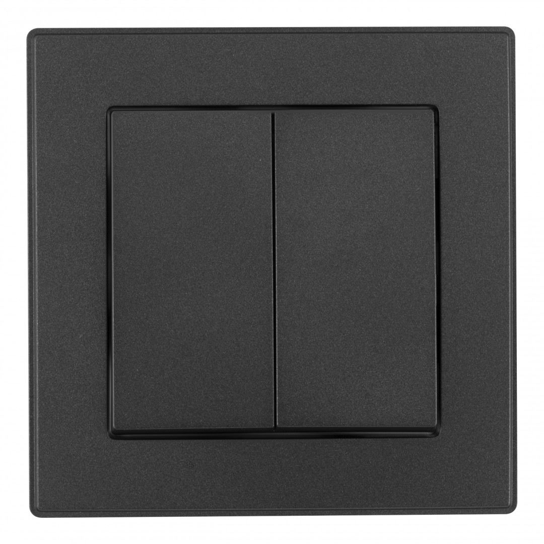 Выключатель двухклавишный Arte Milano SET06-1-30-2 black в Санкт-Петербурге
