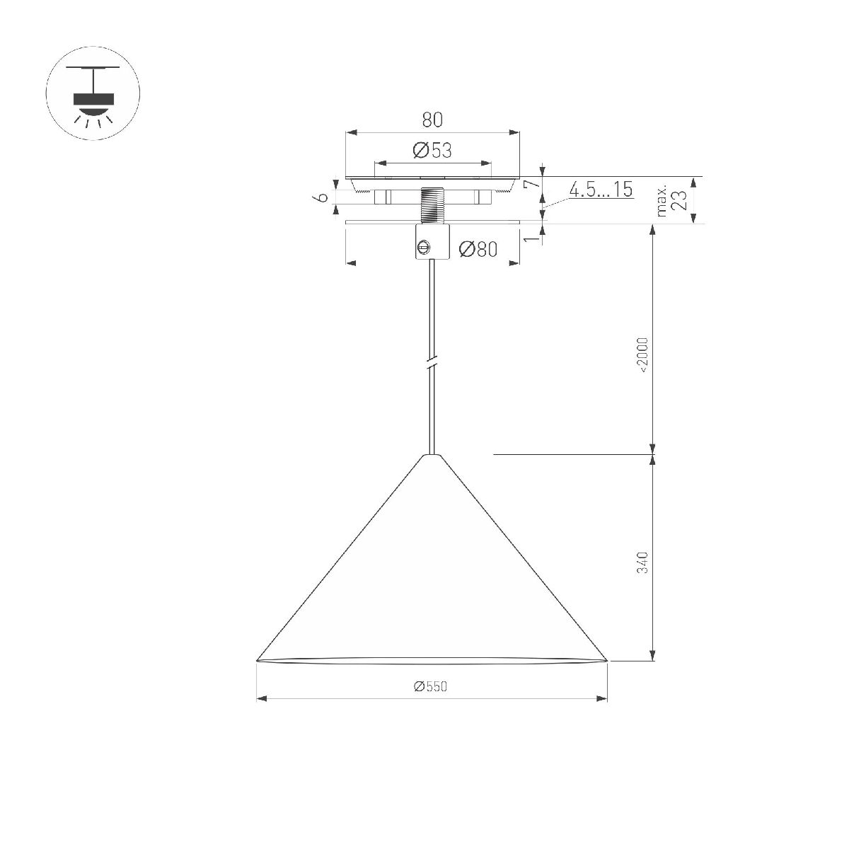 Подвесной светильник Arlight SP-MAKOTO-R550-14W Warm3000 054410 в Санкт-Петербурге