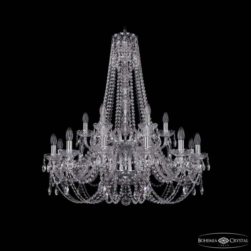 Подвесная люстра Bohemia Ivele Crystal 1406/12+6/300/h-95/2d Ni в Санкт-Петербурге