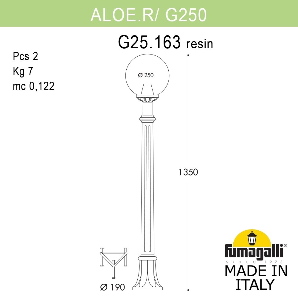 Ландшафтный светильник Fumagalli Globe 250 G25.163.000.AXF1R в Санкт-Петербурге