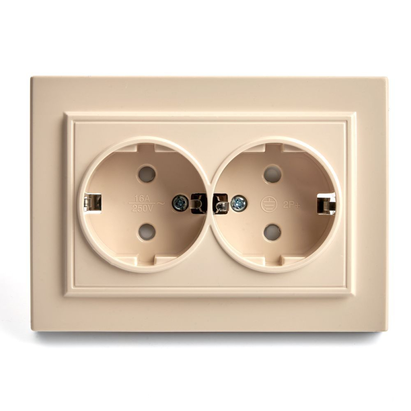 Розетка 2-местная Stekker PST16-9014-02 с защитной шторкой 39240 в #REGION_NAME_DECLINE_PP#