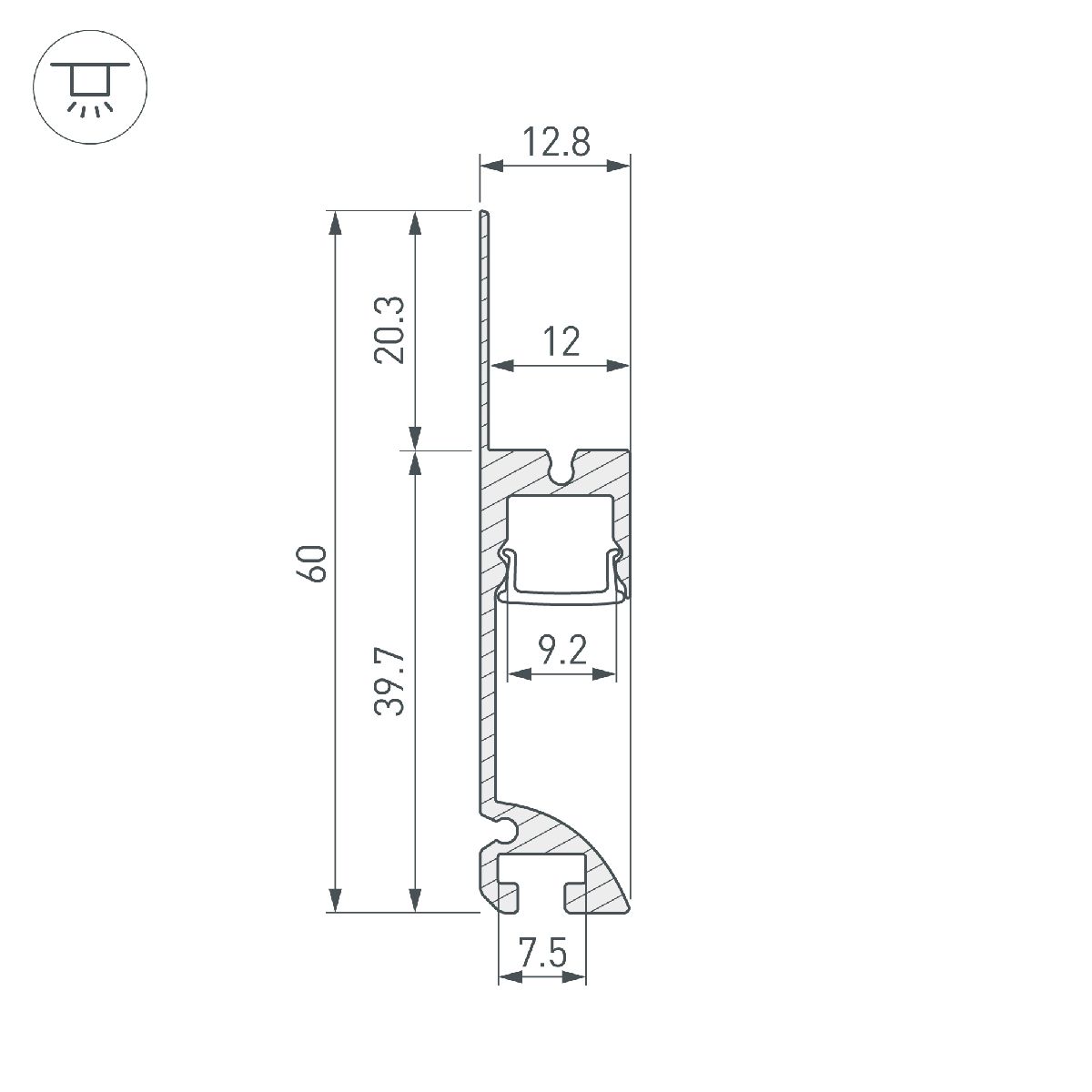 Профиль Arlight PLINTUS-FANTOM-L-2000 BLACK 041213 в Санкт-Петербурге