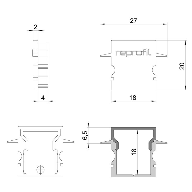 Торцевая заглушка (2 шт.) Deko-Light H-ET-02-12 979071 в Санкт-Петербурге