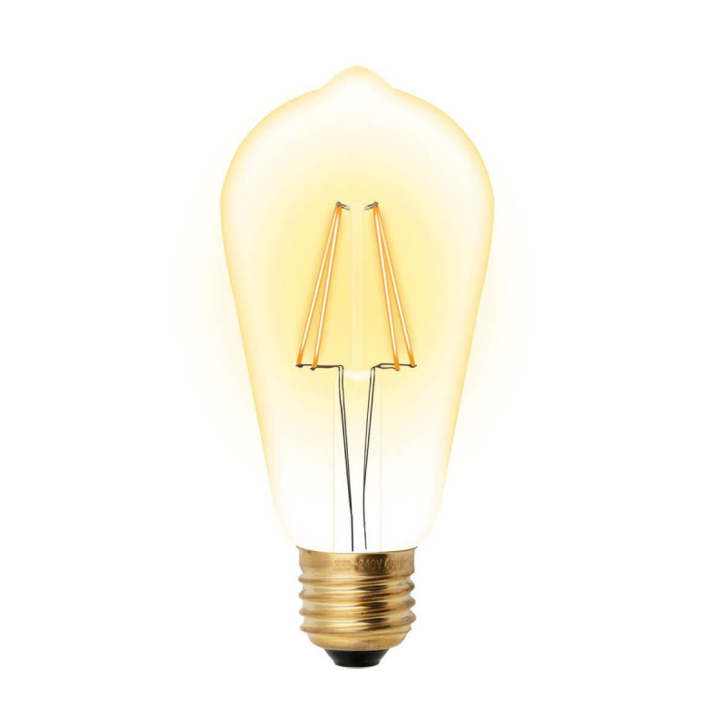 Лампа светодиодная филаментная (UL-00002360) Uniel E27 5W 2250K прозрачная LED-ST64-5W/GOLDEN/E27 GLV22GO в Санкт-Петербурге