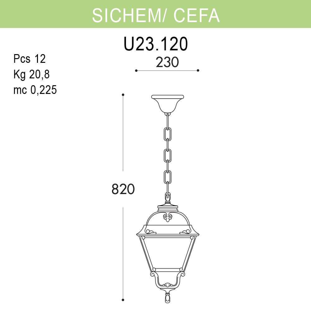 Уличный подвесной светильник Fumagalli Sichem/Cefa U23.120.000.AYF1R в Санкт-Петербурге