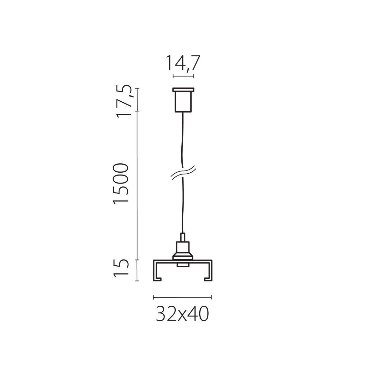 Подвес скрытый тип D к шинопроводу 5040xx-(F)/(R) 1,5 м Quattro Lightstar 504177-FR2 в Санкт-Петербурге