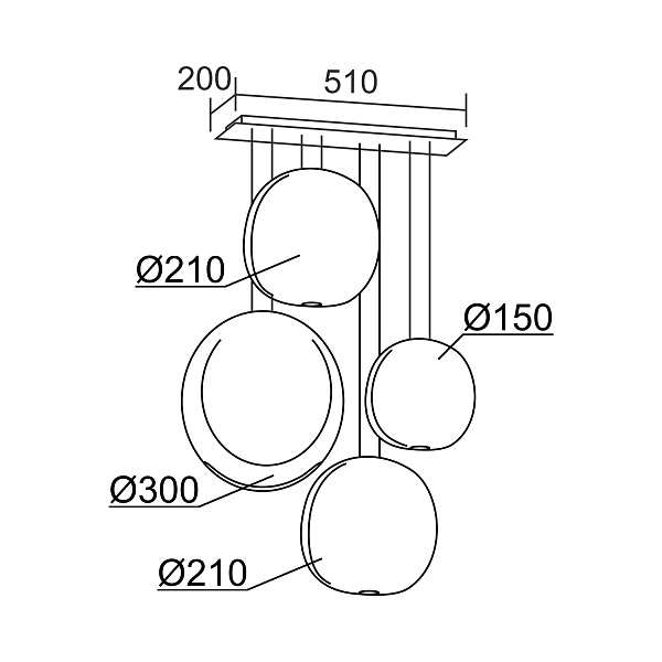 Подвесной светодиодный светильник Ledron 9203/4B 00000013356 в Санкт-Петербурге
