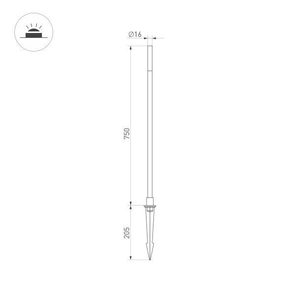 Ландшафтный светильник Arlight KT-Canna-L750-1W Warm3000 034162 УЦ в Санкт-Петербурге