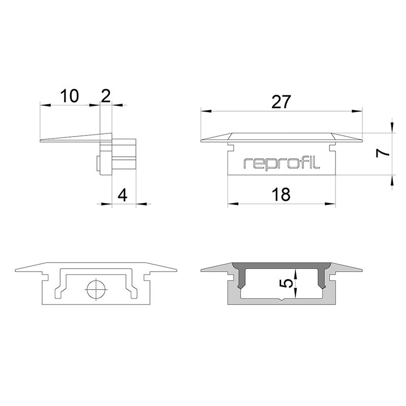 Торцевая заглушка (2 шт.) Deko-Light P-ET-01-12 978101 в Санкт-Петербурге