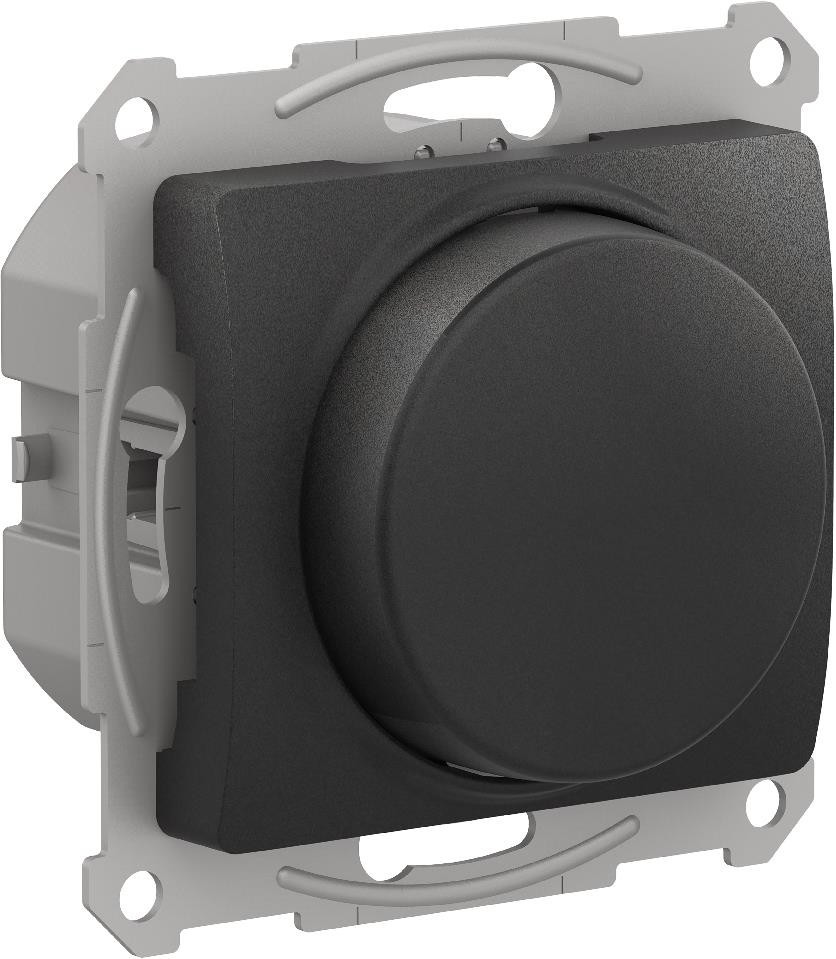 Светорегулятор (диммер) повор-нажим, LED, RC Systeme Electric Glossa Антрацит GSL000723 в Санкт-Петербурге