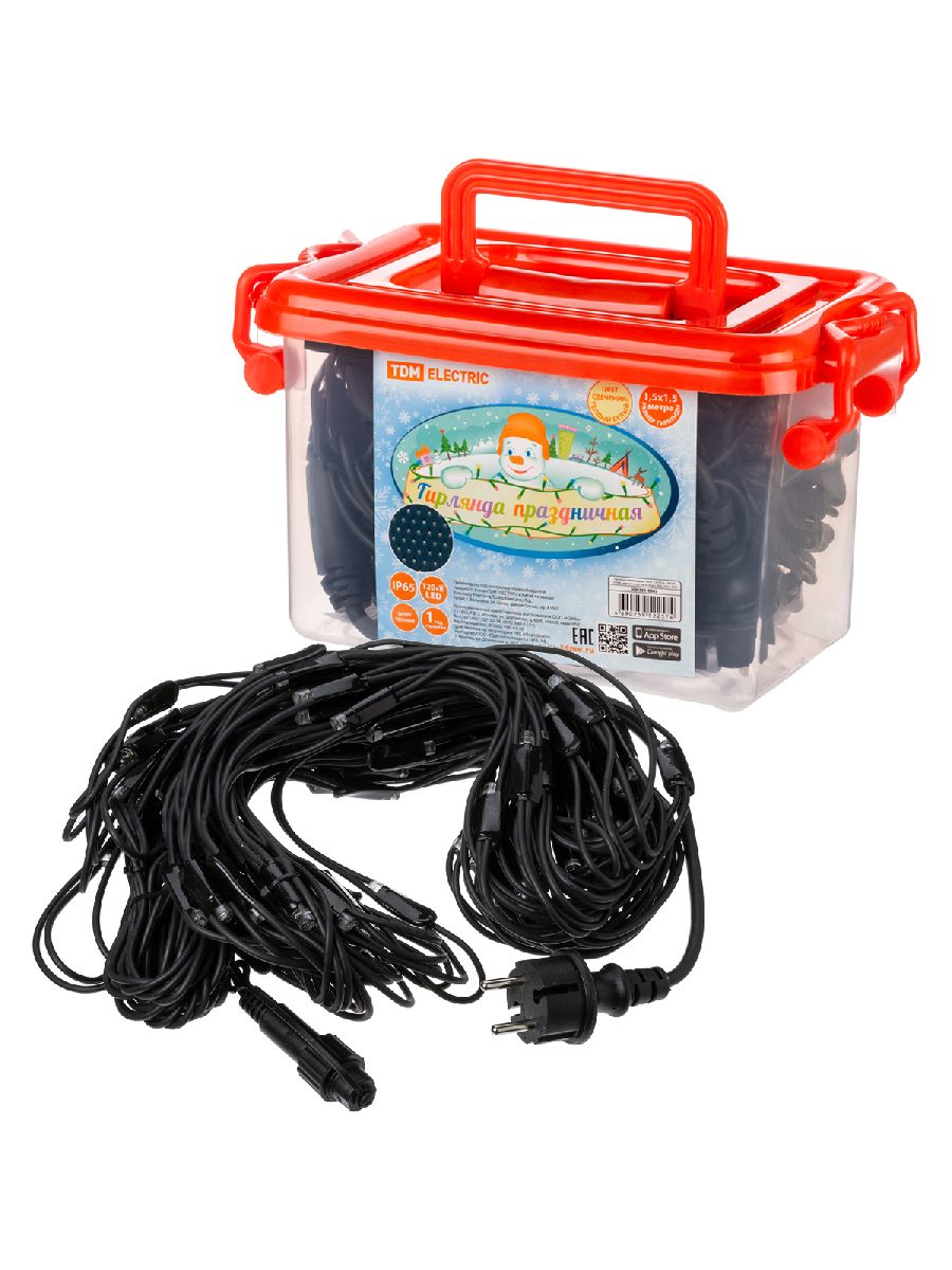 Уличная светодиодная гирлянда TDM Electric Сеть 220V теплый белый 8 режимов SQ0361-0063 в Санкт-Петербурге