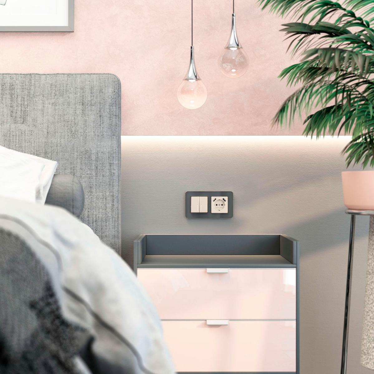 Рамка из стекла на 2 поста Werkel Elite графит 4690389180705 W0022440 в Санкт-Петербурге