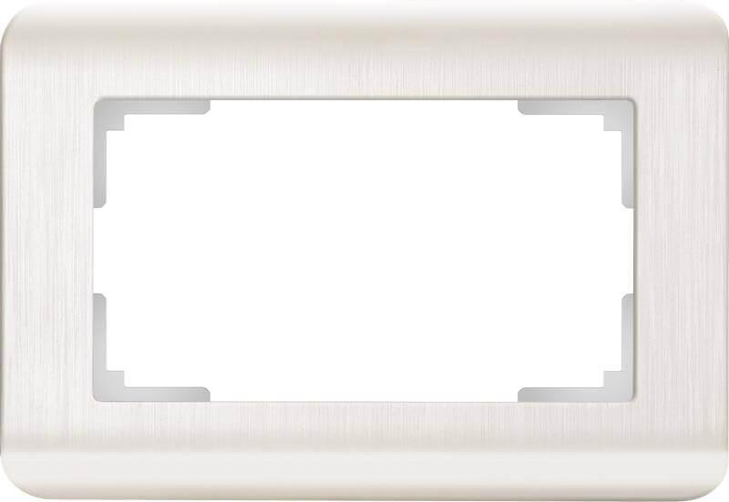 Рамка для двойной розетки Werkel Stream перламутровый WL12-Frame-01-DBL 4690389131318 в Санкт-Петербурге