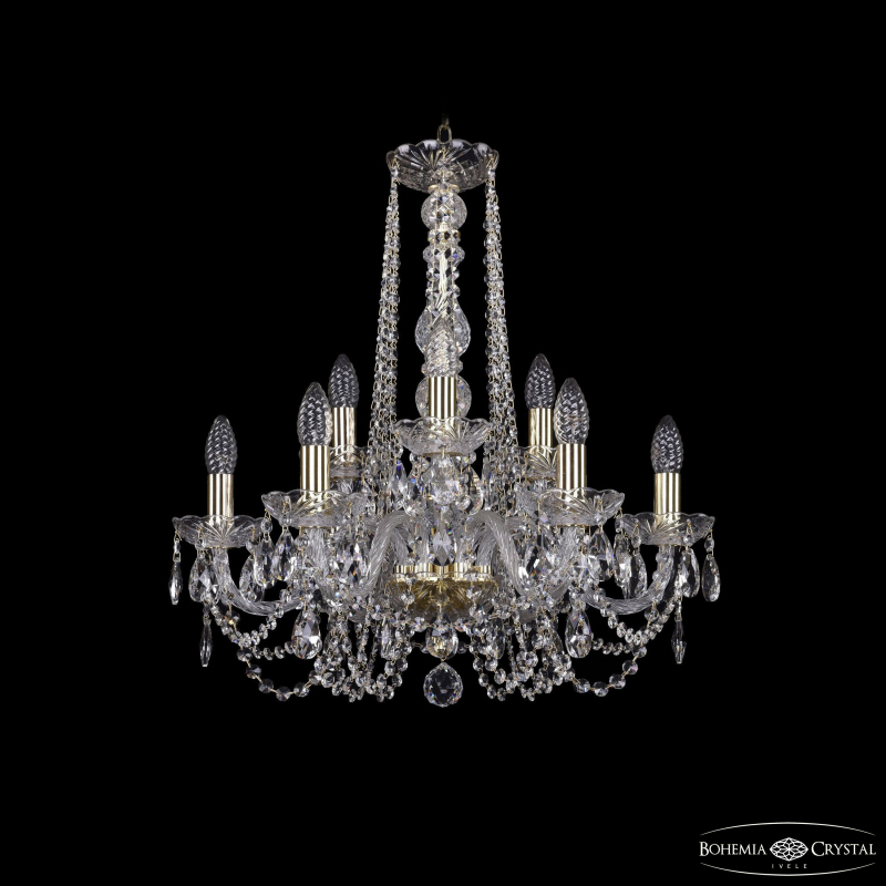 Подвесная люстра Bohemia Ivele Crystal 1402/6+3/195/h-58 G в Санкт-Петербурге