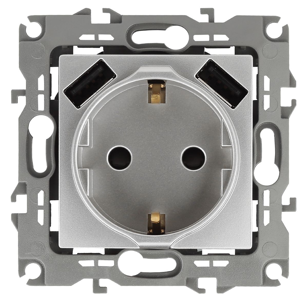 Розетка 2P+E со шторками и 2xUSB Эра 14-4109-03 Б0047869 в Санкт-Петербурге