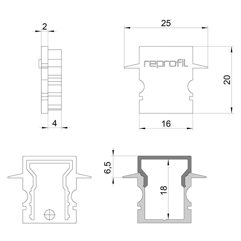 Торцевая заглушка (2 шт.) Deko-Light H-ET-02-10 979060 в Санкт-Петербурге