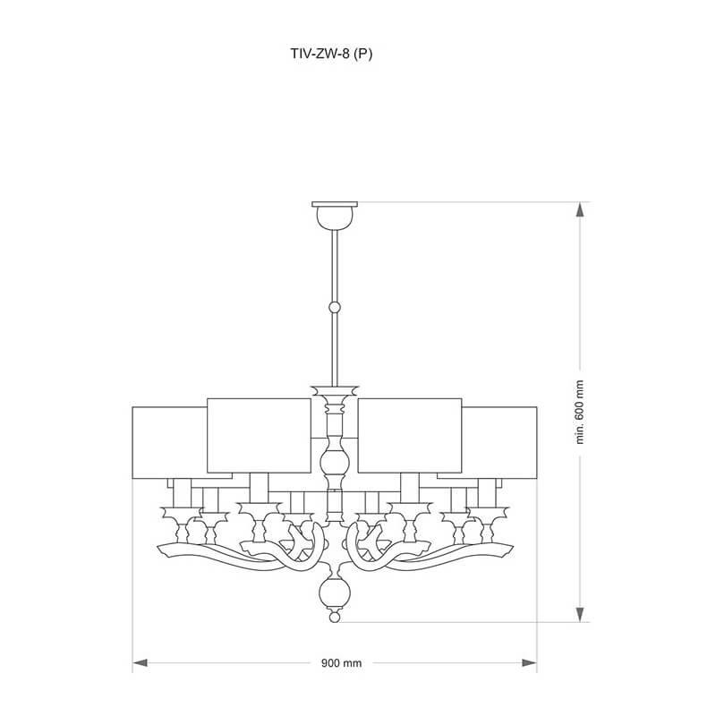 Подвесная люстра Kutek Mood Tivoli TIV-ZW-6 (N) в Санкт-Петербурге