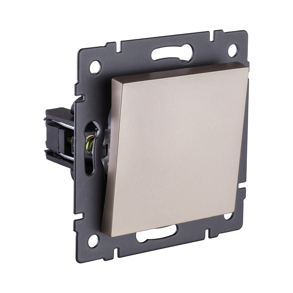 Выключатель 1-клавишный перекрестный 10А/250В, золотой Kollinger REA-S-006GD для Aspekt, Eleganz, Reflex в Санкт-Петербурге