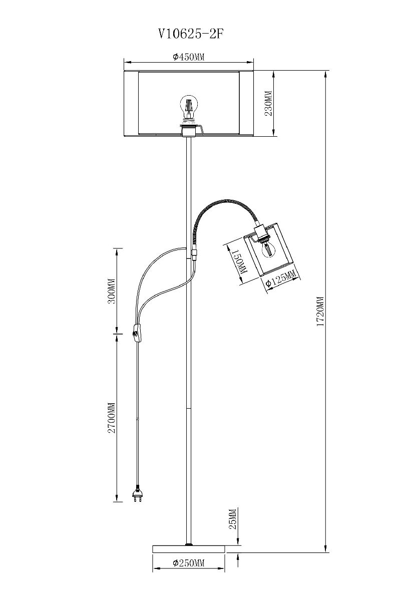 Торшер Moderli Room V10625-2F в Санкт-Петербурге