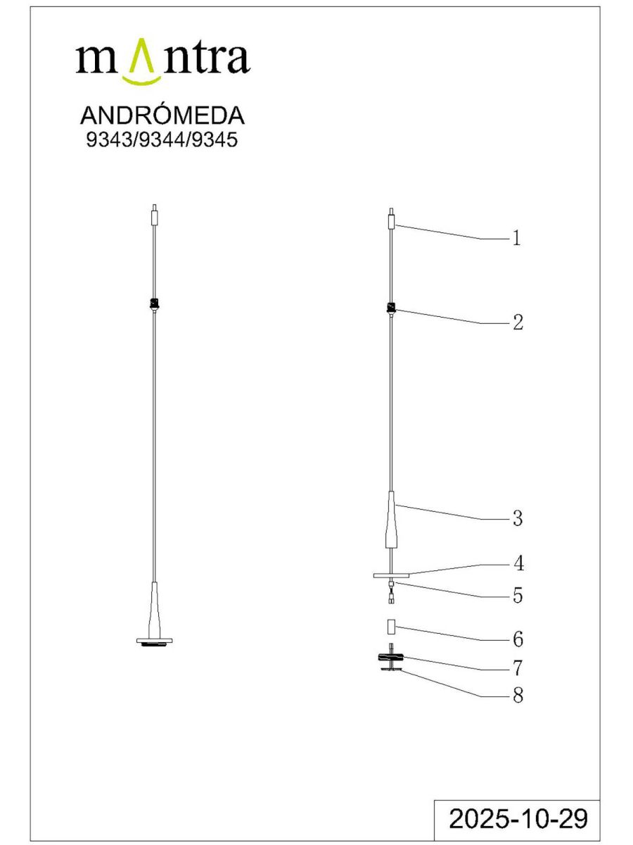 Подвес светодиодный без плафона и основания Mantra Andromeda 9343 в Санкт-Петербурге