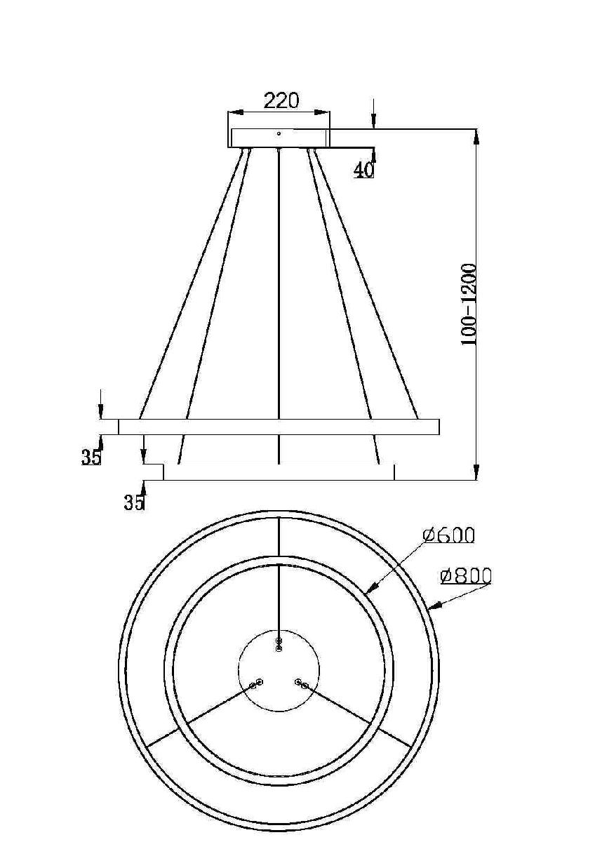 Подвесной светильник Maytoni Rim MOD058PL-L74BS3K в Санкт-Петербурге