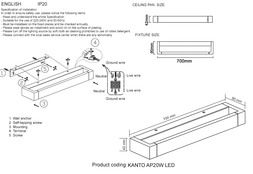 Настенный светильник Crystal Lux KANTO AP20W LED BL в Санкт-Петербурге