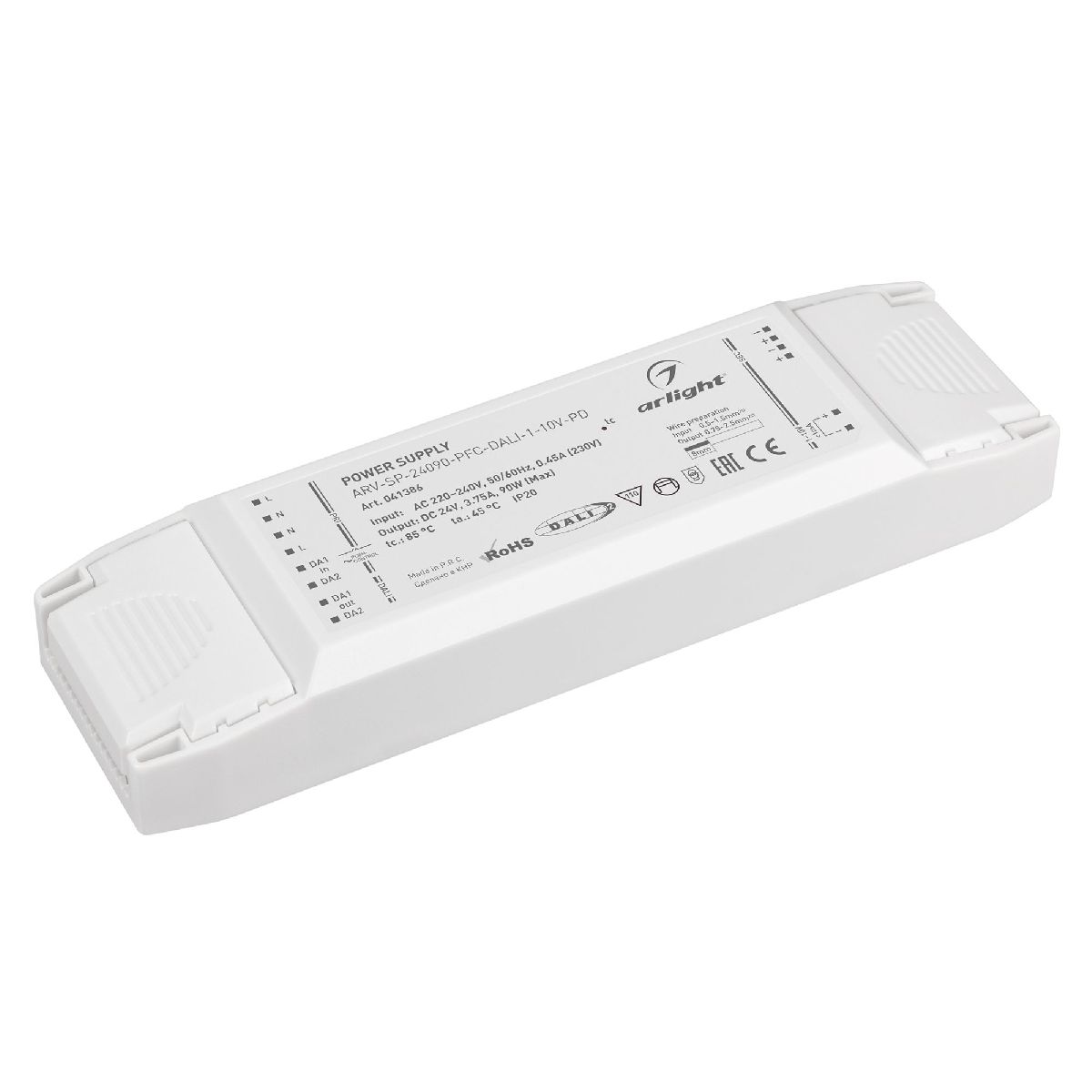 Блок питания Arlight ARV-SP-24090-PFC-DALI-1-10V-PD (24V, 3.75A, 90W) 041386 в Санкт-Петербурге