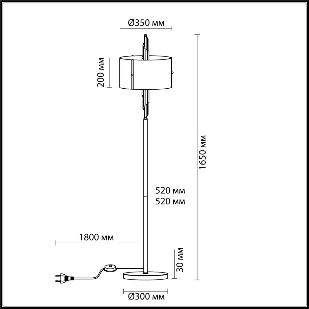 Торшер Odeon Light Margaret 5415/3F в Санкт-Петербурге