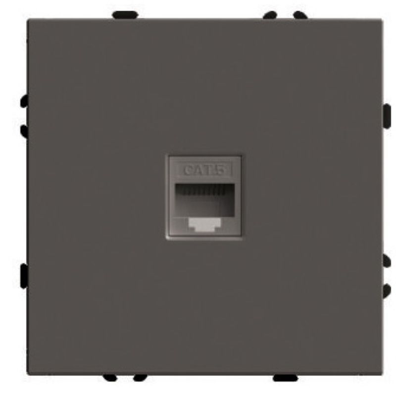 Розетка компьютерная 1-местная RJ-45 (механизм) Stekker Эмили RST00-5117-09 антрацит soft touch в Санкт-Петербурге