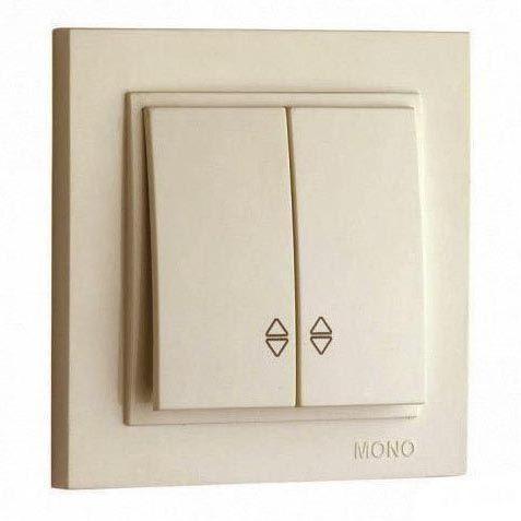 Выключатель двухклавишный проходной Mono Electric Despina 10А 250В крем 102-170023-111 в Санкт-Петербурге