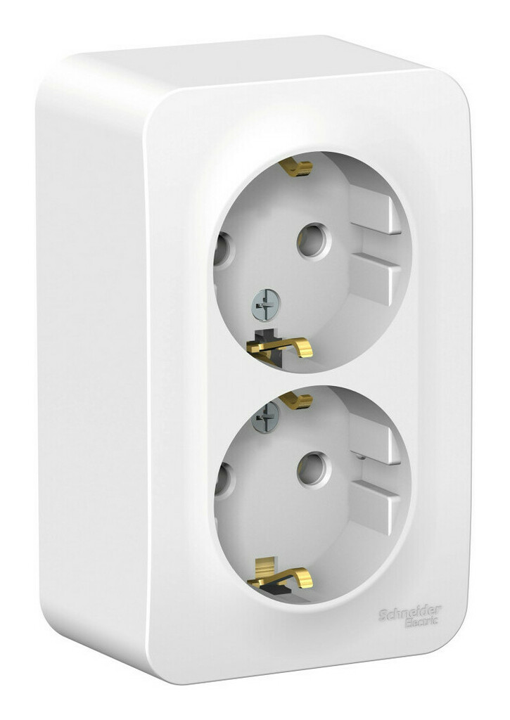 Розетка 2-ая с/з без шторок 16А, 250В, изолир. Пластина Systeme Electric Blanca наруж Бел BLNRA010211 в #REGION_NAME_DECLINE_PP#