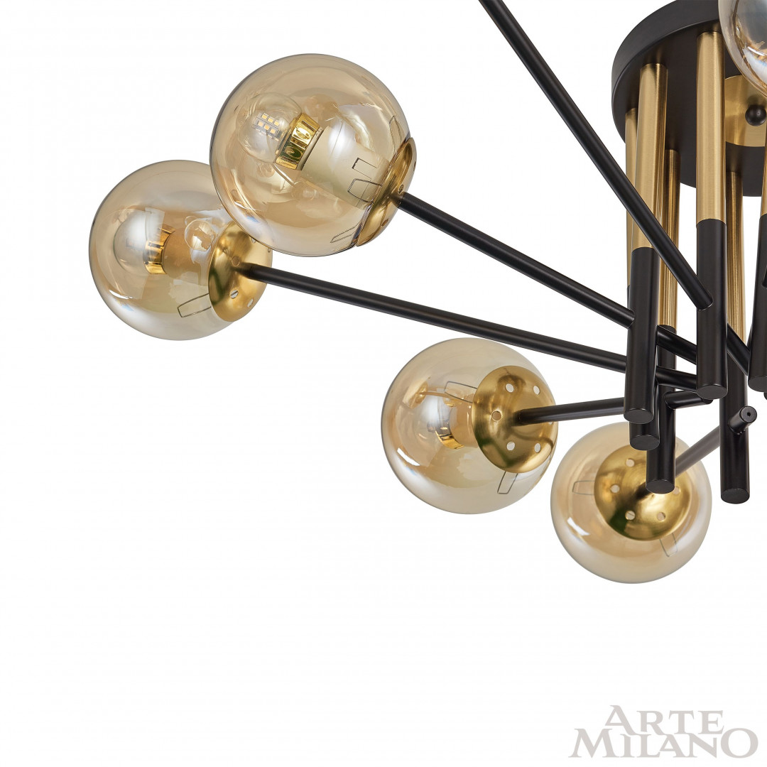 Потолочная люстра Arte Milano Neapolis 273708/10 BK/GD в #REGION_NAME_DECLINE_PP#