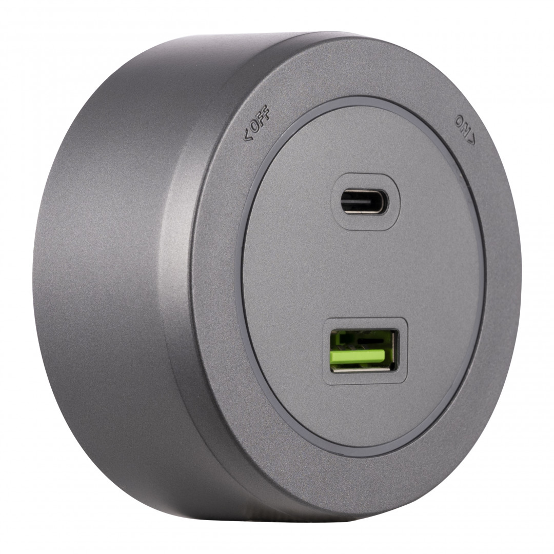 Трековая розетка Arte Milano Am-track-sockets-39 399731TS/USB-Type-C Grey в Санкт-Петербурге