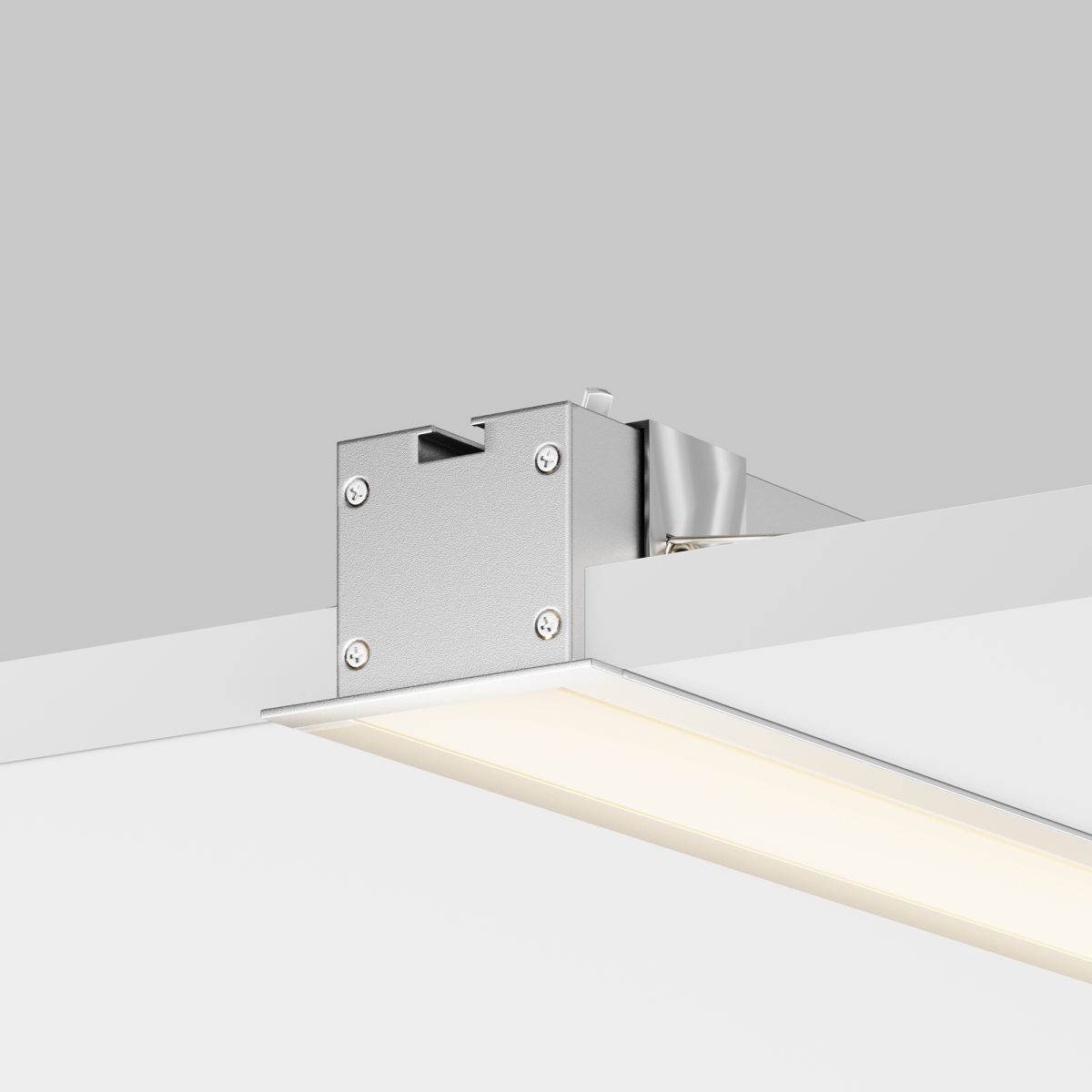 Линейный встраиваемый светильник Maytoni Technical 3000K 50x35 (Серебро, 1 м) LL313003 в #REGION_NAME_DECLINE_PP#
