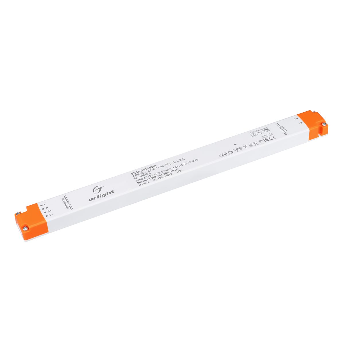 Блок питания Arlight ARV-SP-24240-SLIM-PFC-DALI2-B (24V, 10A, 240W) (IP20 Пластик) 050560(1) в Санкт-Петербурге