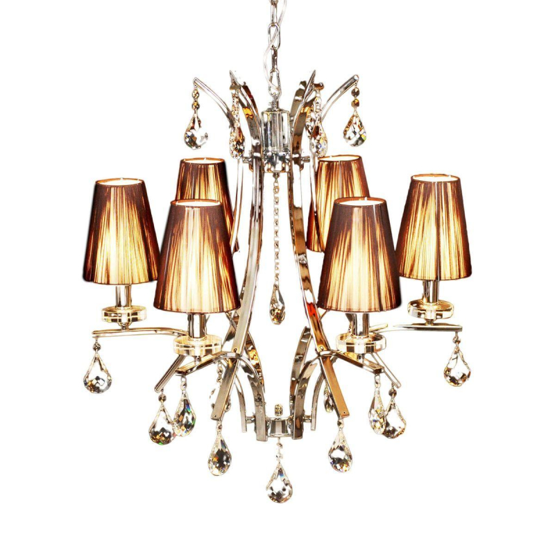 Подвесная люстра Lumina Deco Glamour LDP 66247-6 BR+CHR в Санкт-Петербурге