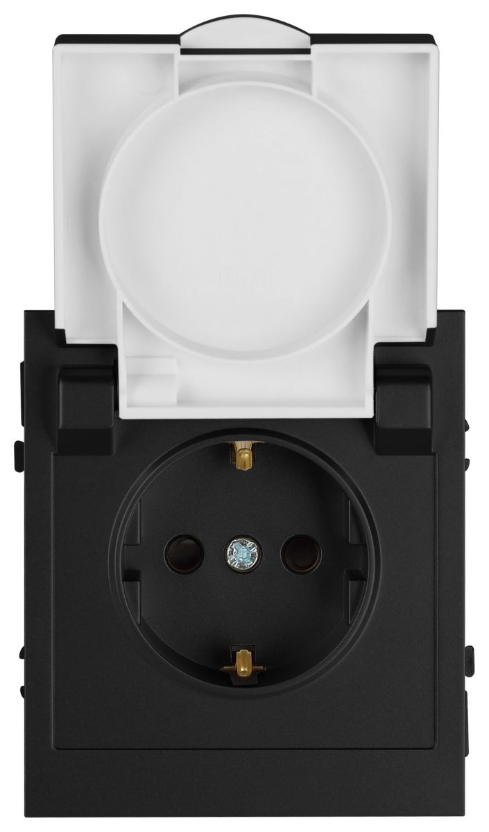 Розетка Эра Arktik 16-2103-05 с заземлением 2P+E Schuko со шторками с крышкой 16А-250В антрацит Б0070438 в #REGION_NAME_DECLINE_PP#