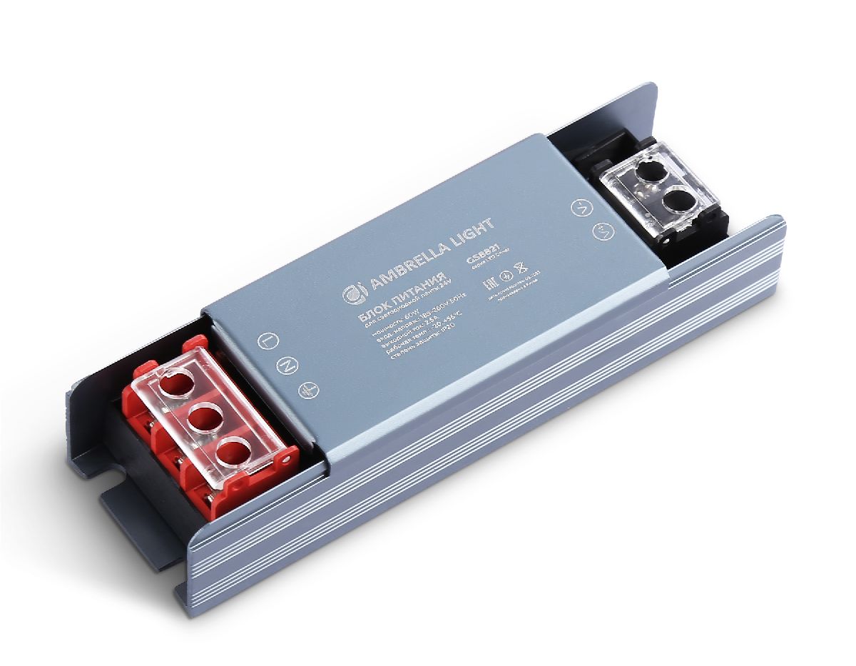 Блок питания Ambrella Light LED Driver 24V 60Вт AC185-260 2.5A IP20 GS8821 в Санкт-Петербурге