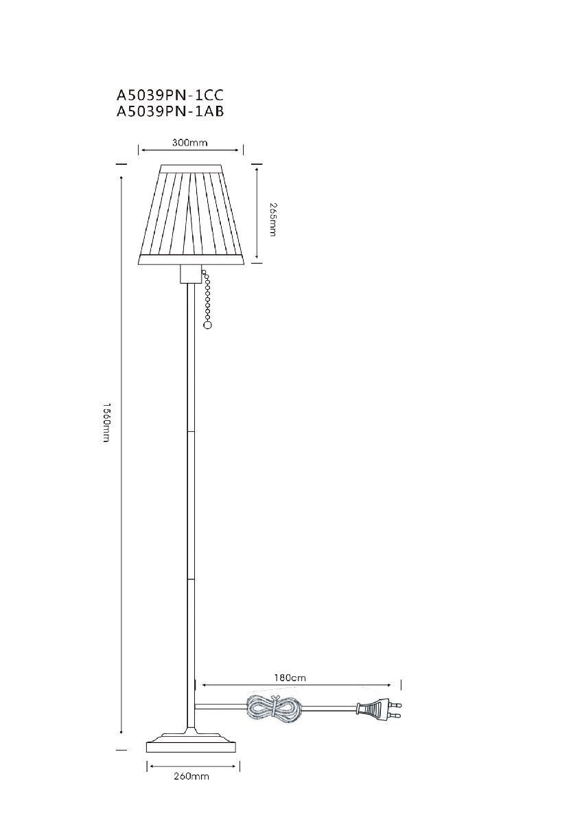 Торшер Arte Lamp Marriot A5039PN-1CC в #REGION_NAME_DECLINE_PP#