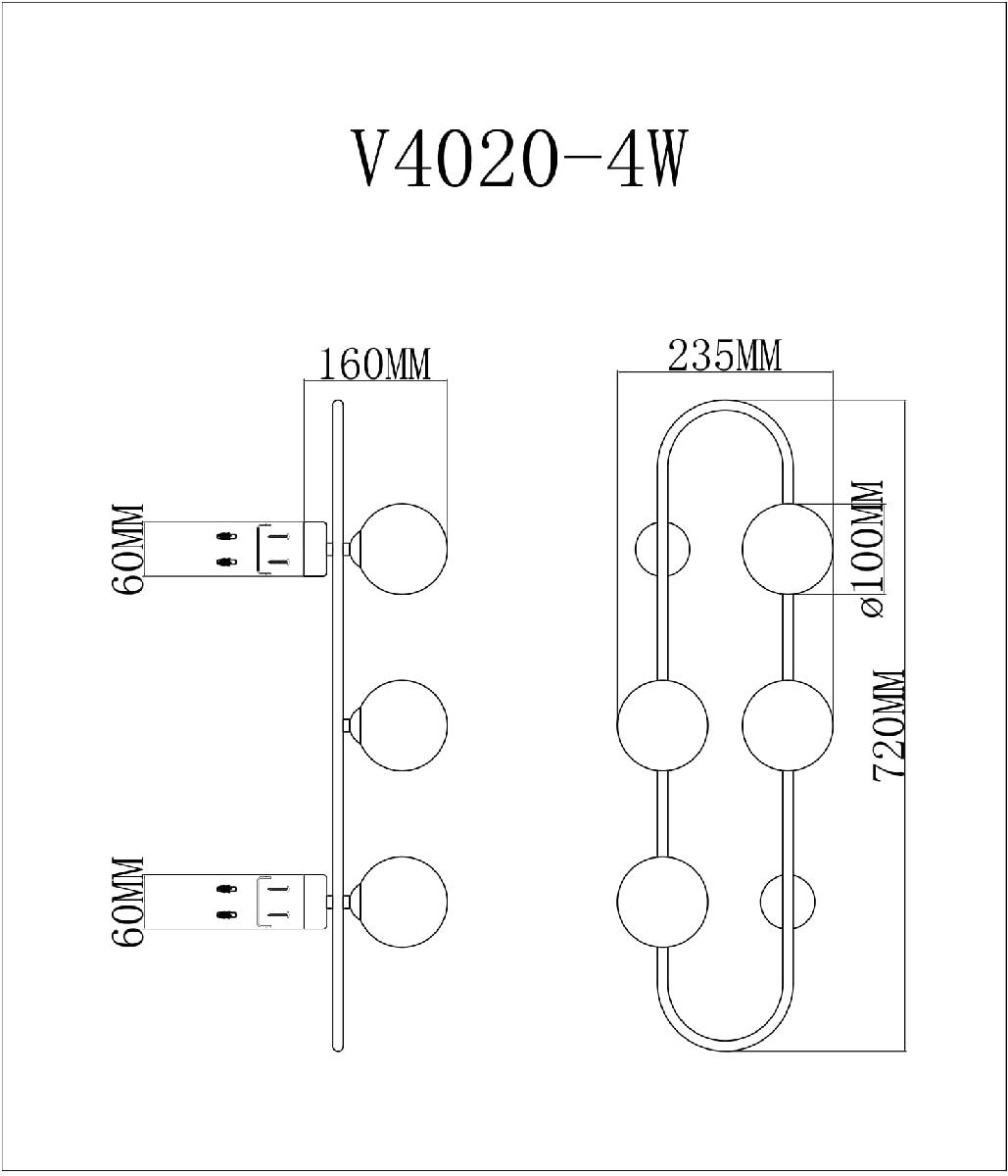 Бра Moderli Krona V4020-4W в #REGION_NAME_DECLINE_PP#