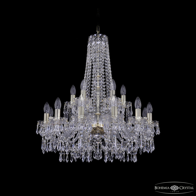 Подвесная люстра Bohemia Ivele Crystal 1403/12+6/240/h-76 G в Санкт-Петербурге