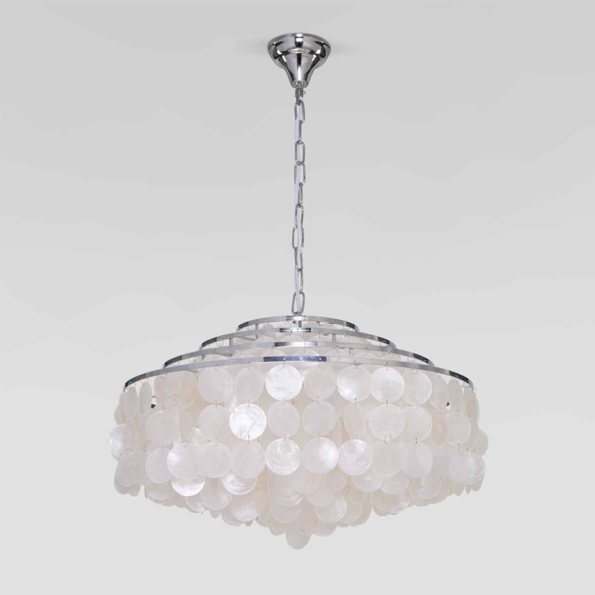 Подвесная люстра Eurosvet 3535/6 хром/перламутр Smart 00000065834 в #REGION_NAME_DECLINE_PP#