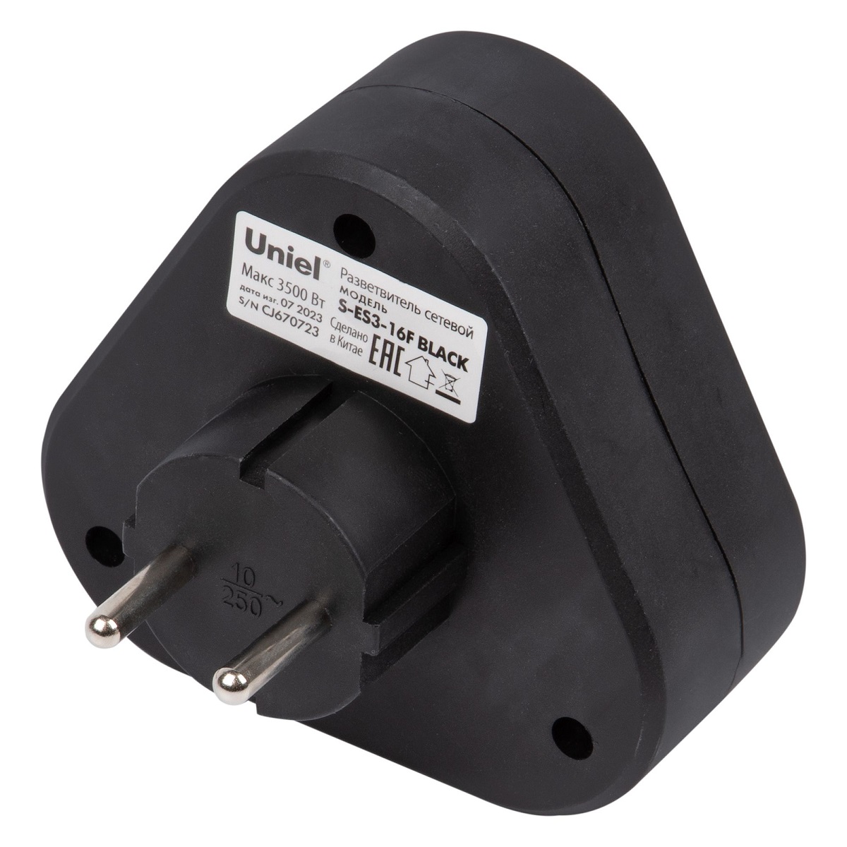 Сетевой разветвитель Uniel S-ES3-16F BLACK UL-00011238 в Санкт-Петербурге