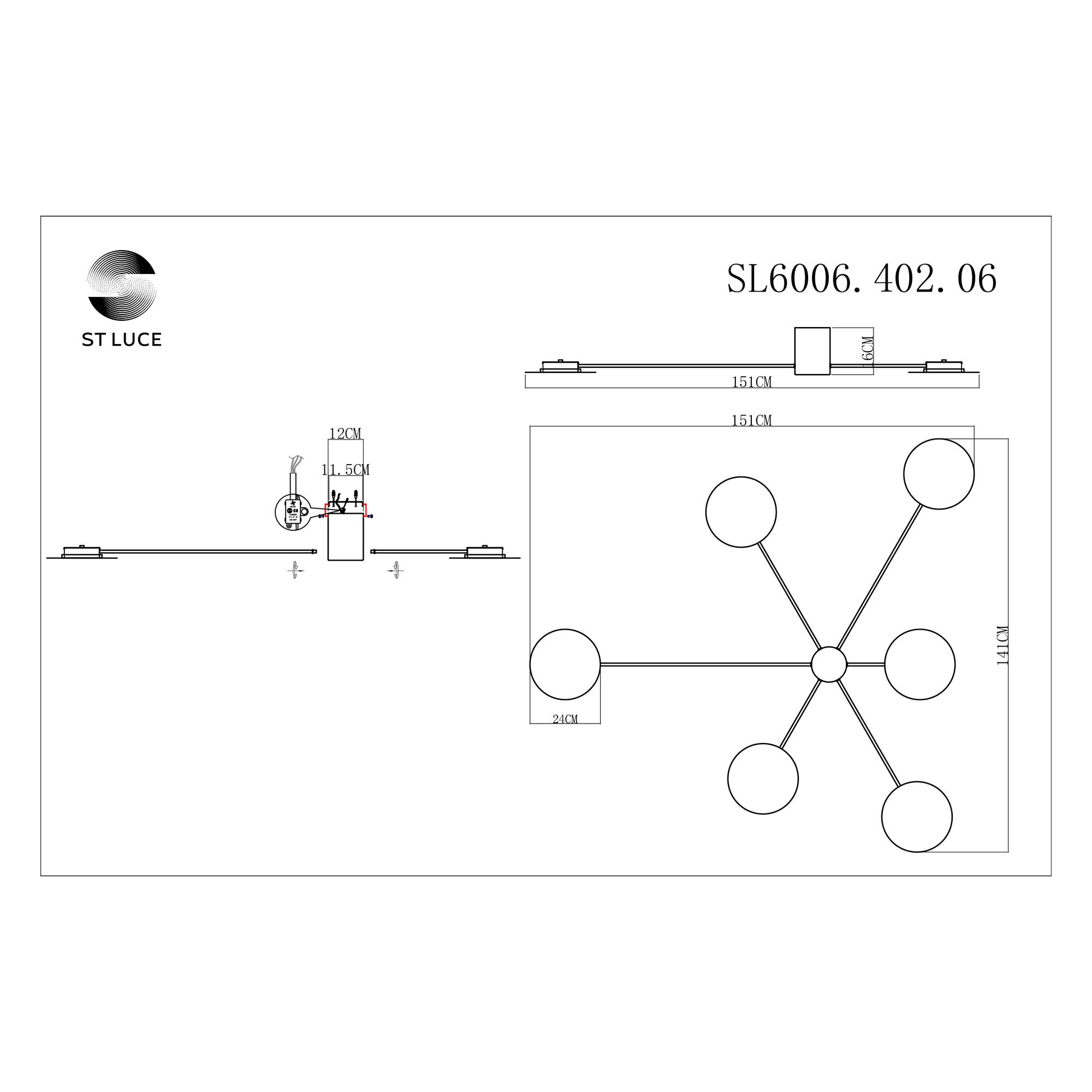 Потолочная люстра ST Luce Tondo SL6006.402.06 в Санкт-Петербурге