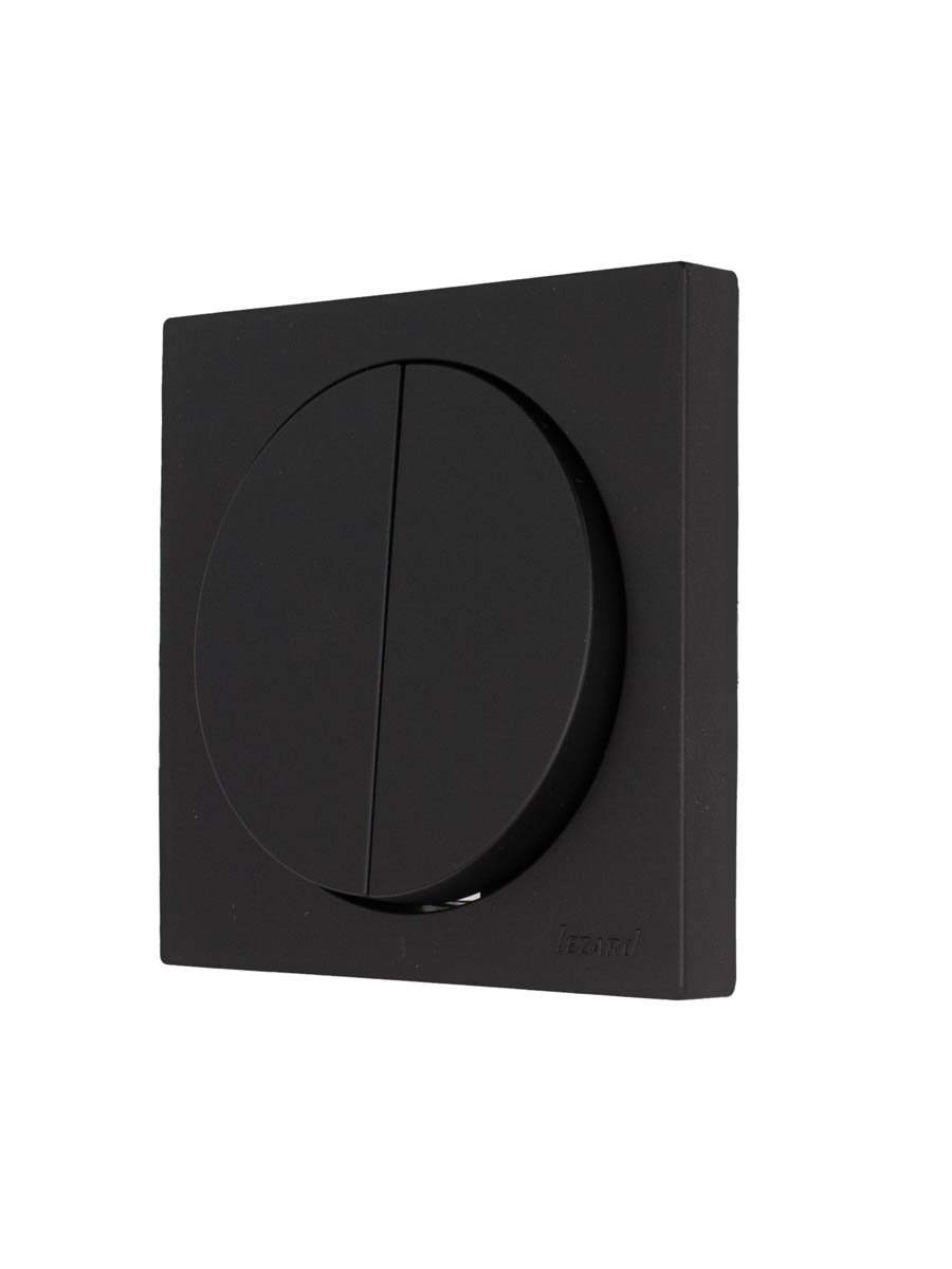 Выключатель двойной чёрный бархат Lezard Osen 743-4288-101 в Санкт-Петербурге